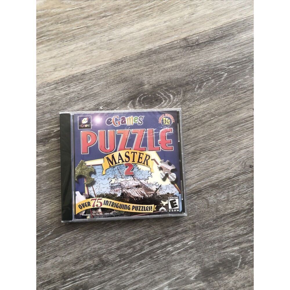 eGames Puzzle Master 2 /CD-ROM Computer Game Over 75 Intriguing Puzzles. Sealed